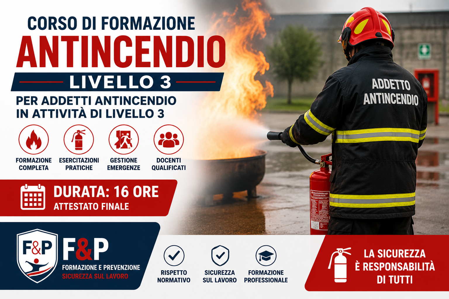 Corso Antincendio Livello 3 Roma per addetti antincendio in attività di livello 3