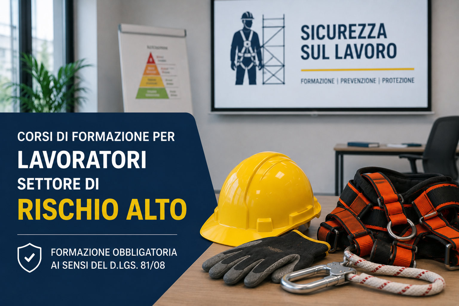 Corso lavoratori rischio alto con DPI e formazione sicurezza sul lavoro