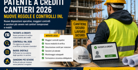 Patente a crediti cantieri 2026 con controlli sicurezza sul lavoro
